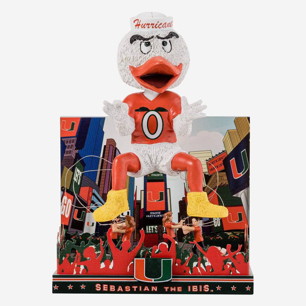 Sebastian Miami Hurricanes Thanksgiving Mascot Bobblehead FOCO - FOCO.com