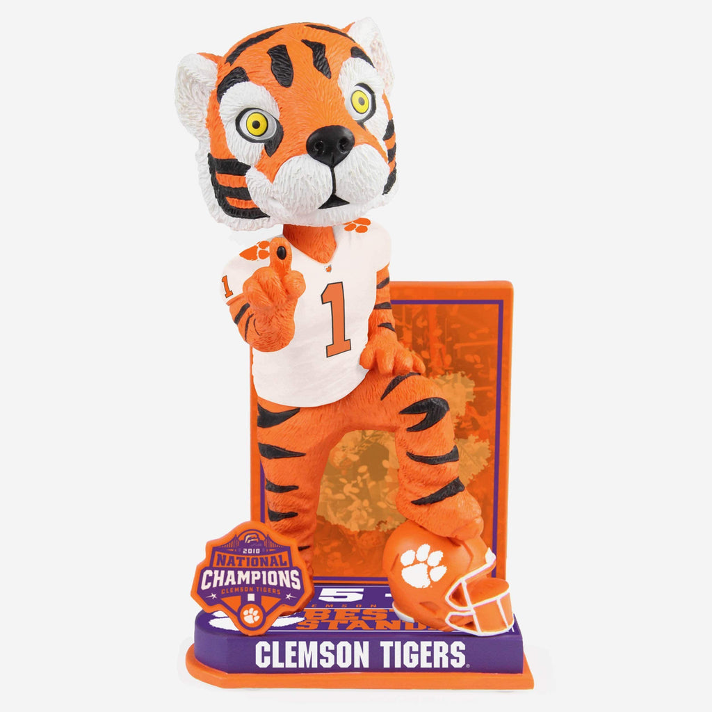 The Tiger Clemson Tigers 2018 Undefeated Mascot Bobblehead FOCO - FOCO.com
