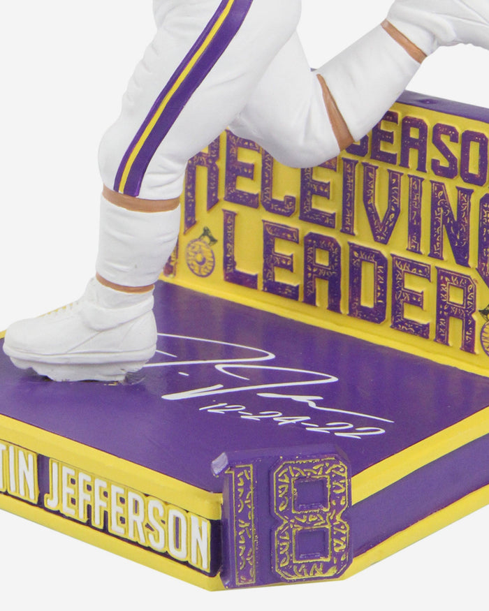 Justin Jefferson Minnesota Vikings Single Season Receiving Yards Record Bobblehead FOCO - FOCO.com