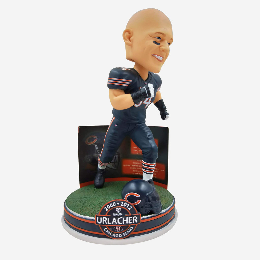 Brian Urlacher Chicago Bears NFL Career Stats Bobblehead FOCO - FOCO.com