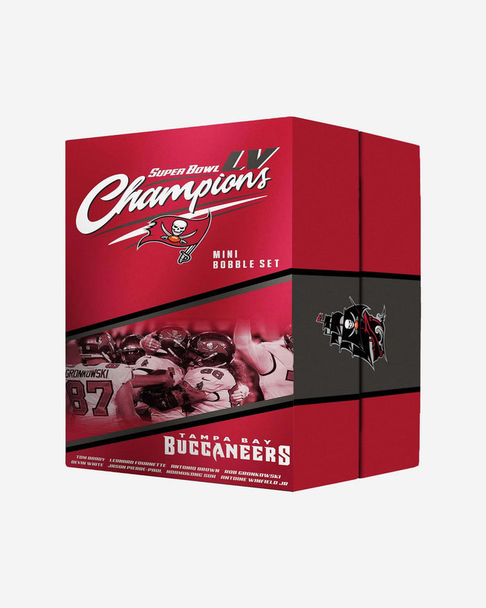 Tampa Bay Buccaneers Champions Commemorative Mini Bobblehead Box Set FOCO - FOCO.com