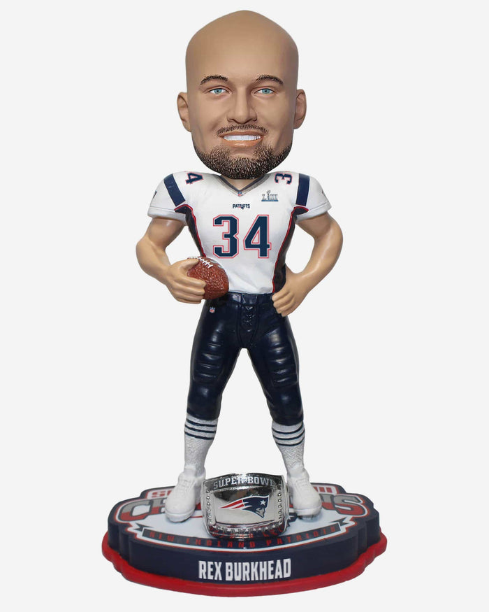 Rex Burkhead New England Patriots Super Bowl LIII Champions Bobblehead FOCO - FOCO.com