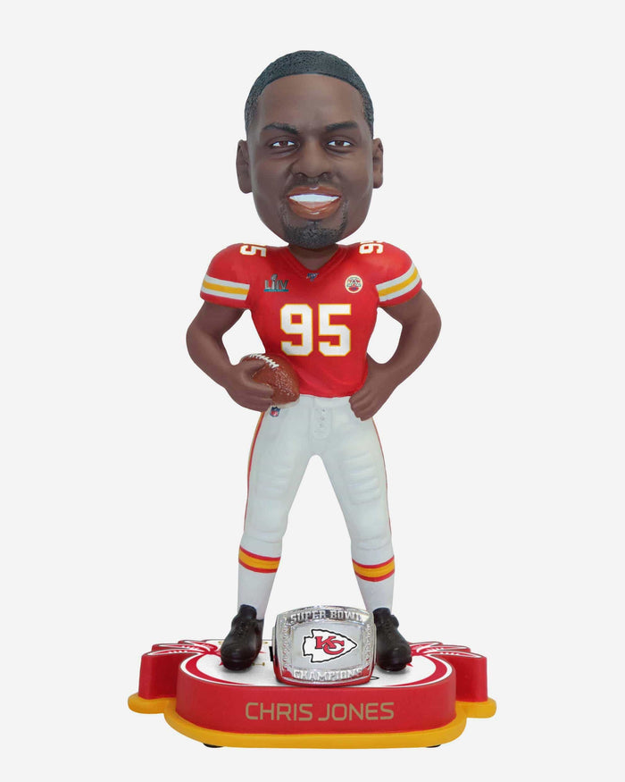 Chris Jones Kansas City Chiefs Super Bowl LIV Champions Bobblehead FOCO - FOCO.com