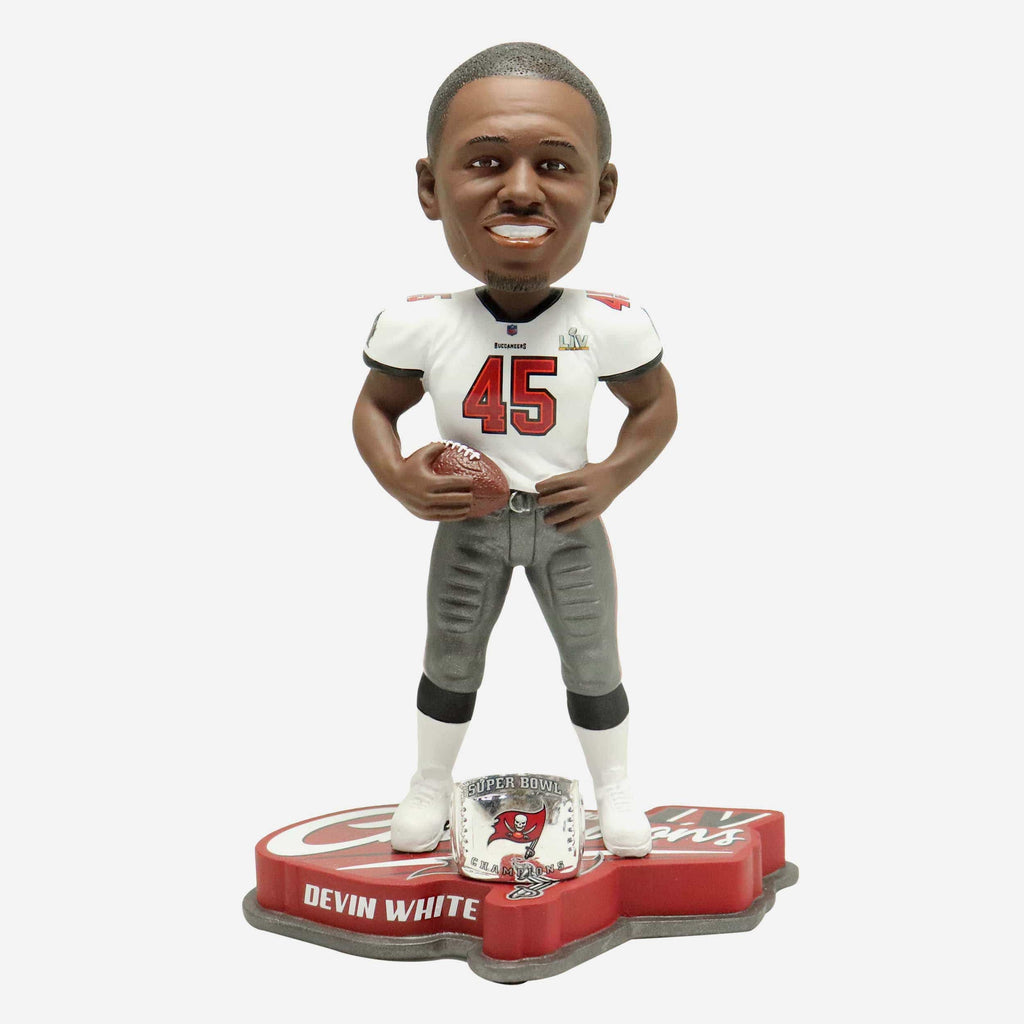 Devin White Tampa Bay Buccaneers Super Bowl LV Champions Bobblehead FOCO - FOCO.com