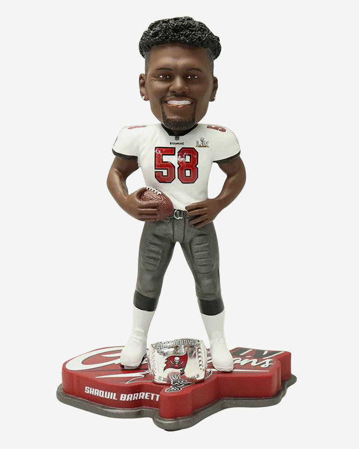 Shaquil Barrett Tampa Bay Buccaneers Super Bowl LV Champions Bobblehead FOCO - FOCO.com