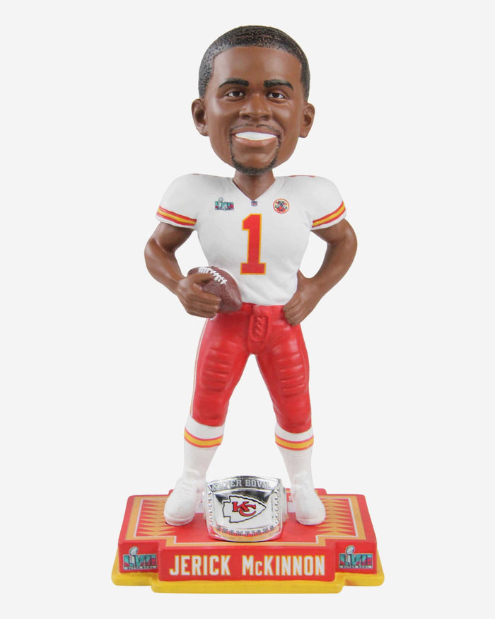 Jerick McKinnon Kansas City Chiefs Super Bowl LVII Champions Bobblehead FOCO - FOCO.com