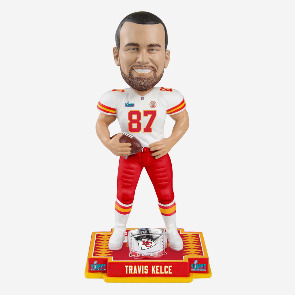 Travis Kelce Kansas City Chiefs Super Bowl LVII Champions Bobblehead FOCO - FOCO.com