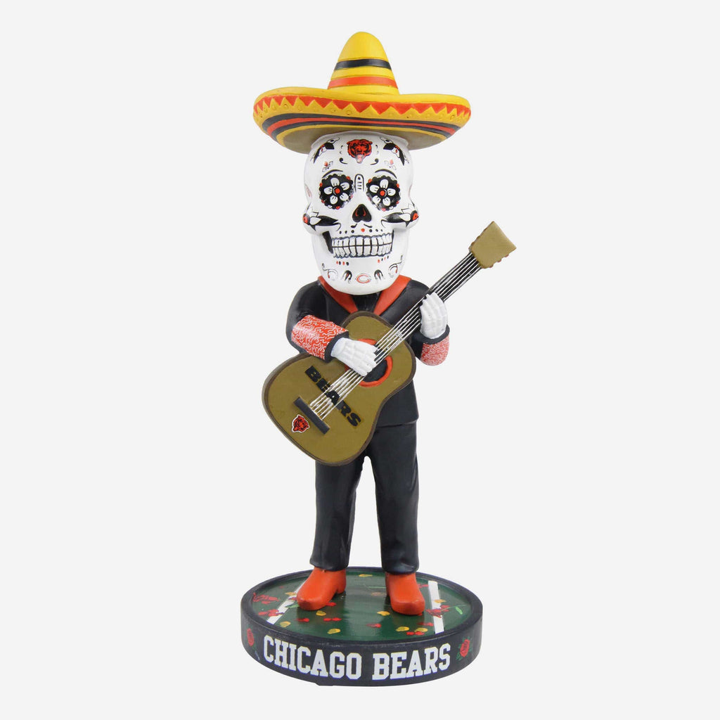 Chicago Bears Day Of The Dead Guitar Bobblehead FOCO - FOCO.com