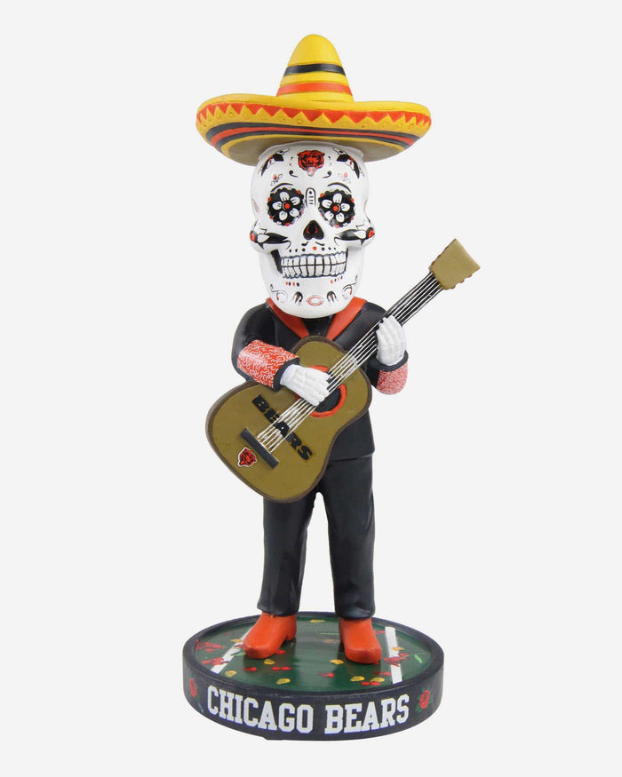 Chicago Bears Day Of The Dead Guitar Bobblehead FOCO - FOCO.com