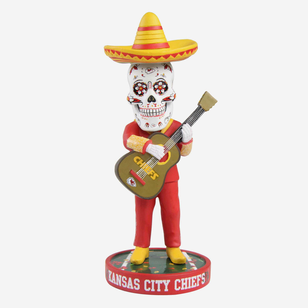 Kansas City Chiefs Day Of The Dead Guitar Bobblehead FOCO - FOCO.com