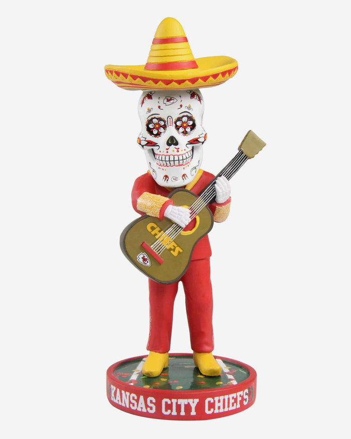 Kansas City Chiefs Day Of The Dead Guitar Bobblehead FOCO - FOCO.com