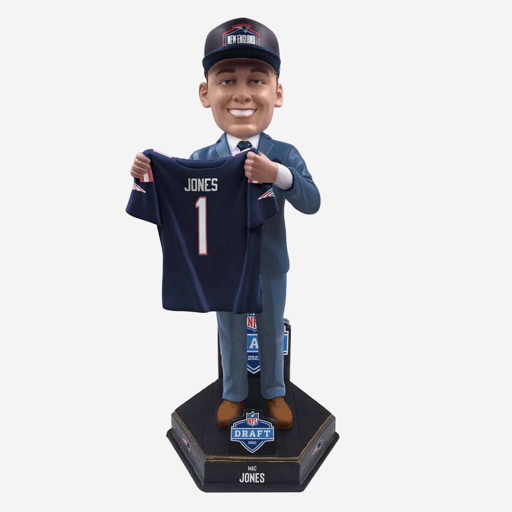 Mac Jones New England Patriots 2021 Draft Pick Bobblehead FOCO - FOCO.com