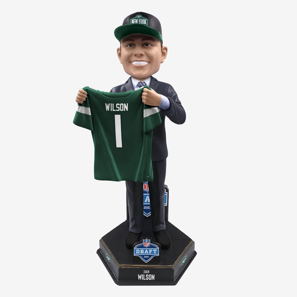 Zach Wilson New York Jets 2021 Draft Pick Bobblehead FOCO - FOCO.com