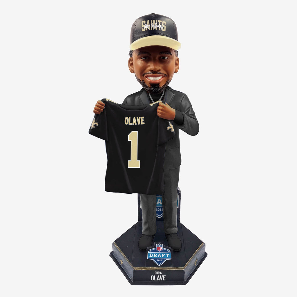 Chris Olave New Orleans Saints 2022 Draft Pick Bobblehead FOCO - FOCO.com