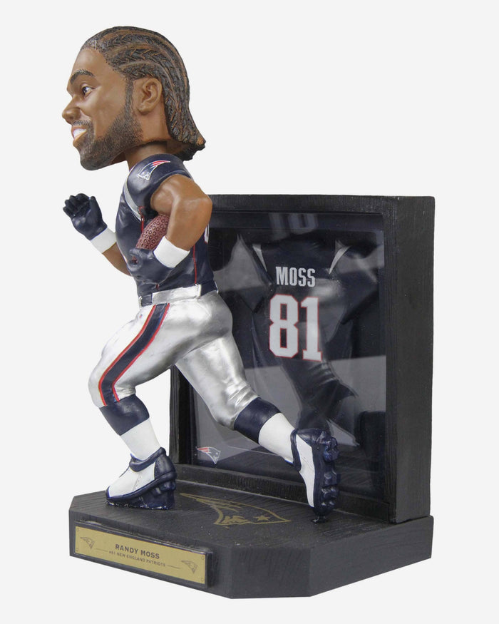 Randy Moss New England Patriots Framed Showcase Bobblehead FOCO - FOCO.com