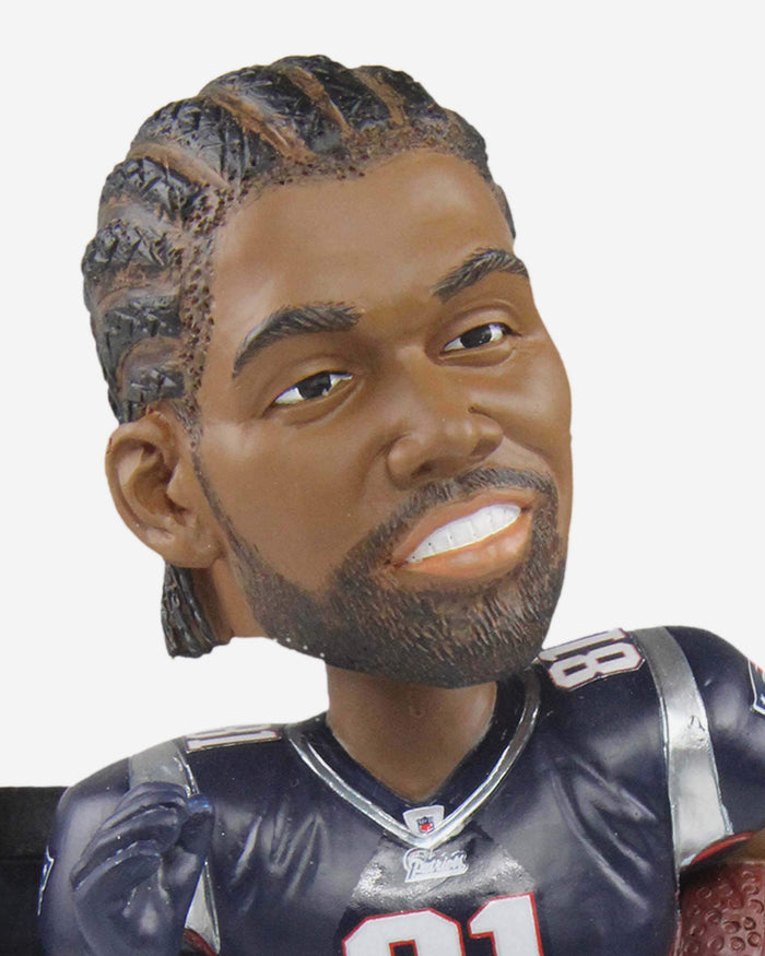 Randy Moss New England Patriots Framed Showcase Bobblehead FOCO - FOCO.com