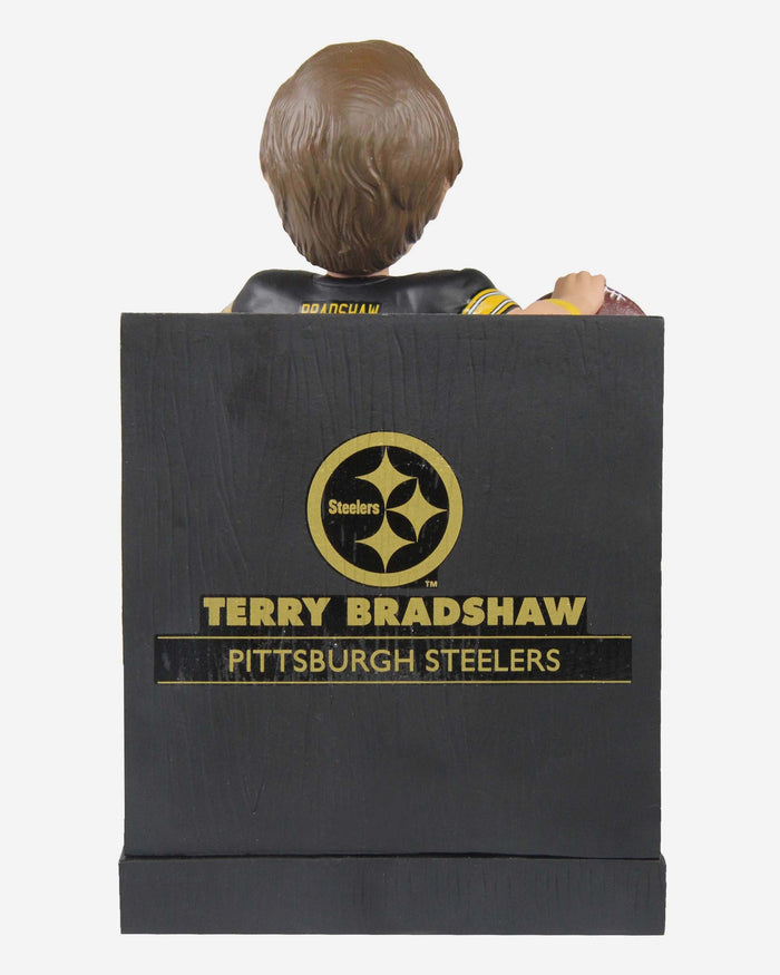 Terry Bradshaw Pittsburgh Steelers Framed Showcase Bobblehead FOCO - FOCO.com