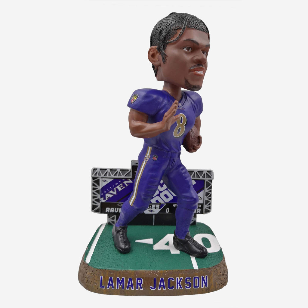 Lamar Jackson Baltimore Ravens Scoreboard Bobblehead FOCO - FOCO.com