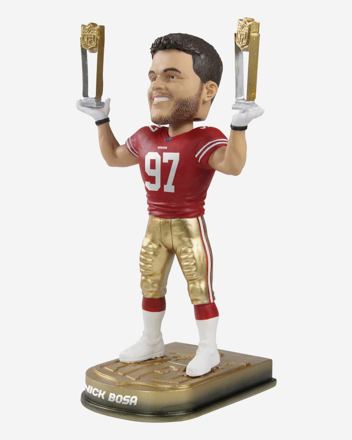 Nick Bosa San Francisco 49ers 2019 Rookie Of The Year & Defensive Rookie Of The Year Bobblehead FOCO - FOCO.com