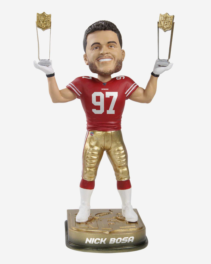 Nick Bosa San Francisco 49ers 2019 Rookie Of The Year & Defensive Rookie Of The Year Bobblehead FOCO - FOCO.com