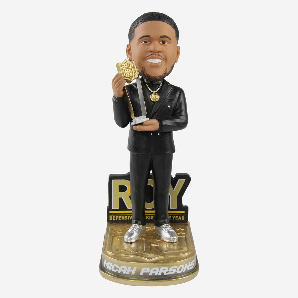 Micah Parsons Dallas Cowboys 2021 Defensive Rookie Of The Year Bobblehead FOCO - FOCO.com