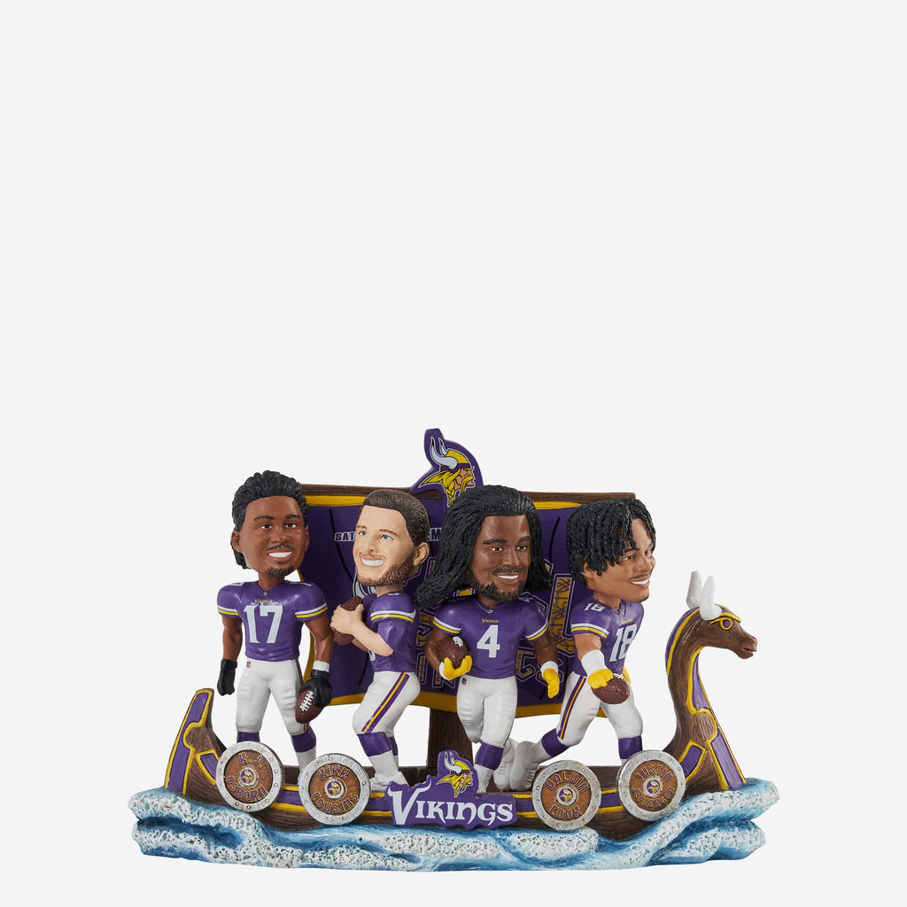 Minnesota Vikings Biggest Comeback In NFL History Mini Bobblehead Scene FOCO - FOCO.com