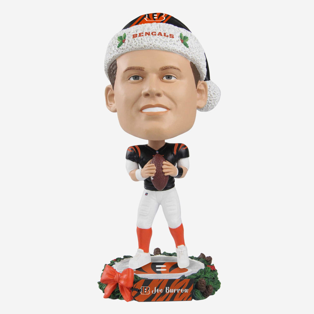Joe Burrow Cincinnati Bengals Holiday Wreath Bighead Bobblehead FOCO - FOCO.com
