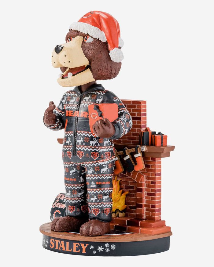 Staley Da Bear Chicago Bears Holiday Mascot Bobblehead FOCO - FOCO.com