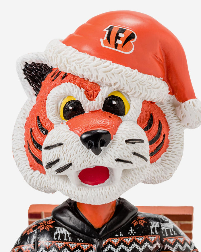 Who Dey Cincinnati Bengals Holiday Mascot Bobblehead FOCO - FOCO.com