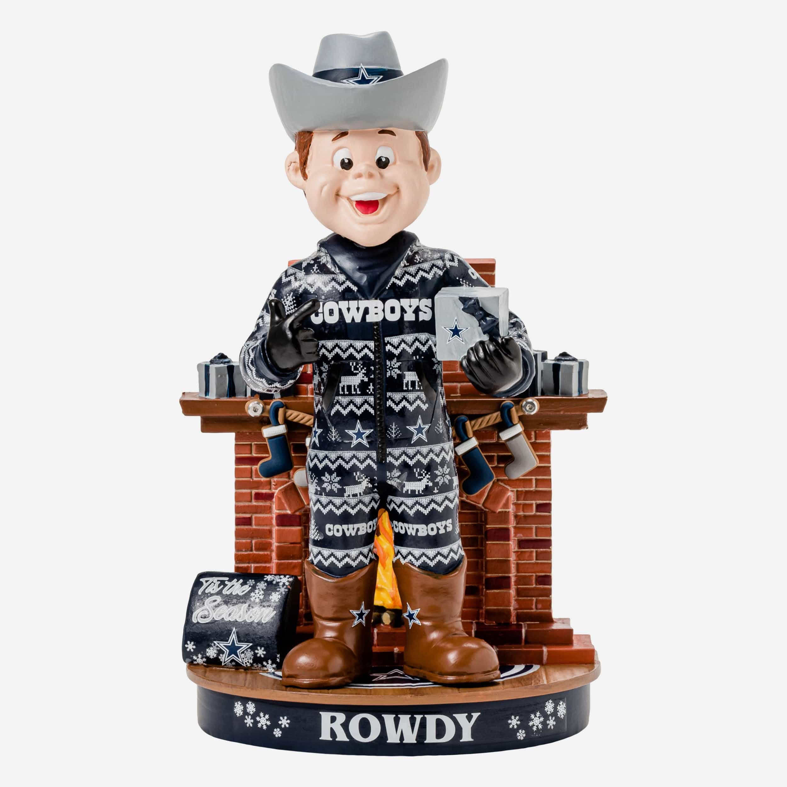 NFL Dallas Cowboys Custom Name Text Santa Down The Chimney