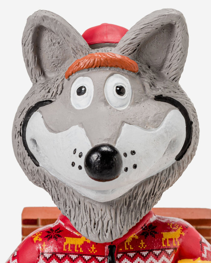 KC Wolf Kansas City Chiefs Holiday Mascot Bobblehead FOCO - FOCO.com
