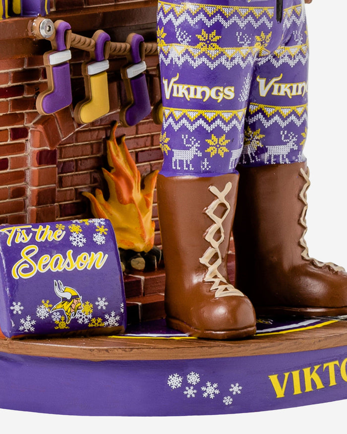Viktor The Viking Minnesota Vikings Holiday Mascot Bobblehead FOCO - FOCO.com