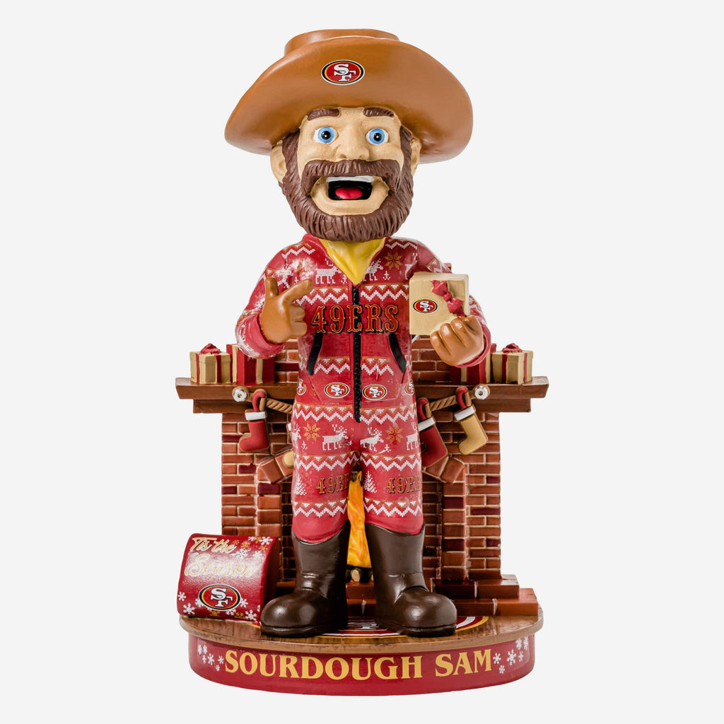 Sourdough San Francisco 49ers Holiday Mascot Bobblehead FOCO - FOCO.com