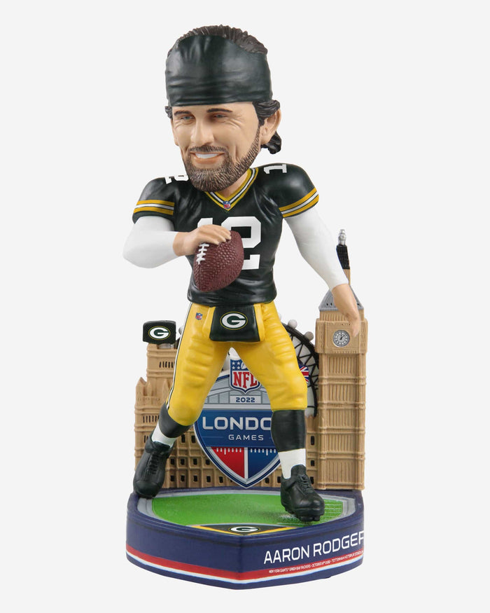 Aaron Rodgers Green Bay Packers 2022 International Game Bobblehead FOCO - FOCO.com