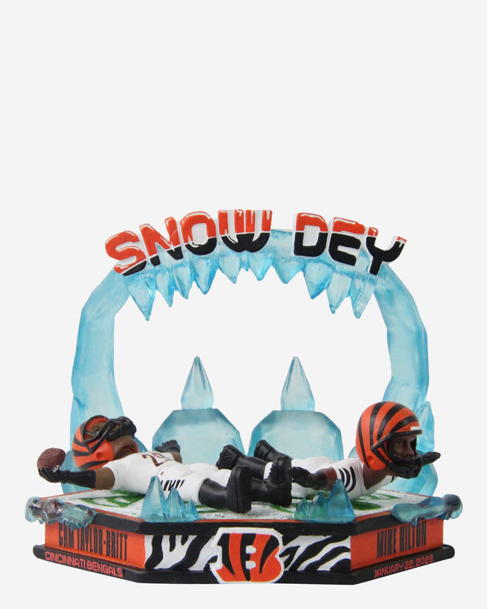 Cincinnati Bengals Snow Dey Who Dey Mini Bobblehead Scene FOCO - FOCO.com
