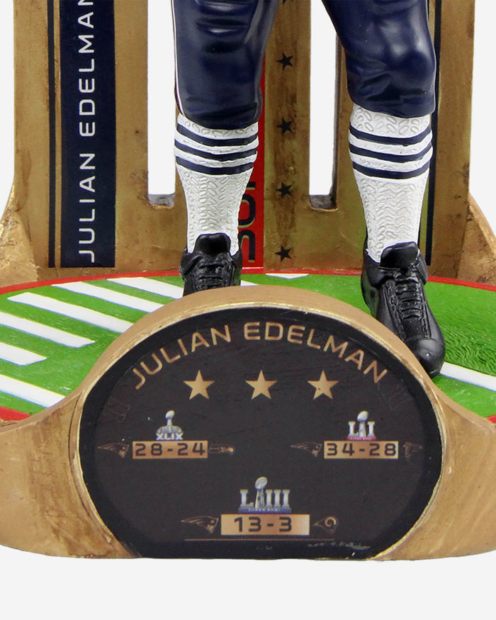 Julian Edelman New England Patriots 3x Super Bowl Champion Bobblehead FOCO - FOCO.com