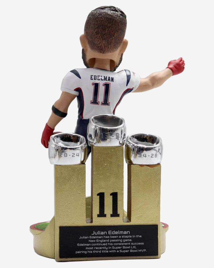 Julian Edelman New England Patriots 3x Super Bowl Champion Bobblehead FOCO - FOCO.com