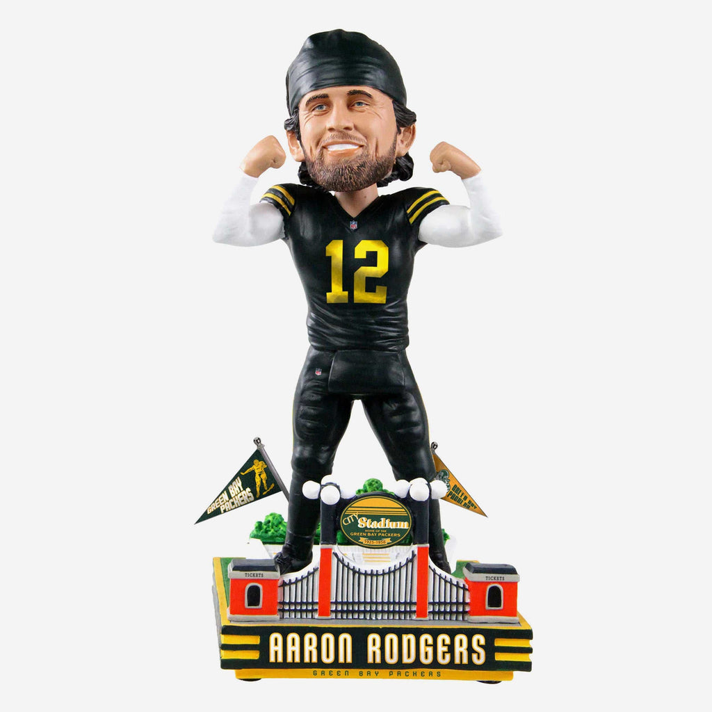 Aaron Rodgers Green Bay Packers 1950 Classic Jersey Bobblehead FOCO - FOCO.com