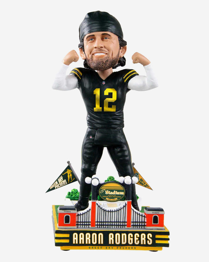 Aaron Rodgers Green Bay Packers 1950 Classic Jersey Bobblehead FOCO - FOCO.com