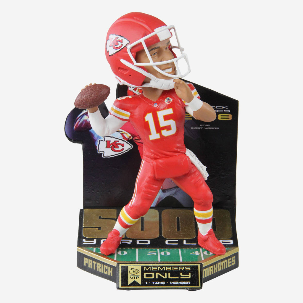 Patrick Mahomes Kansas City Chiefs 5000 Passing Yard Bobblehead FOCO - FOCO.com