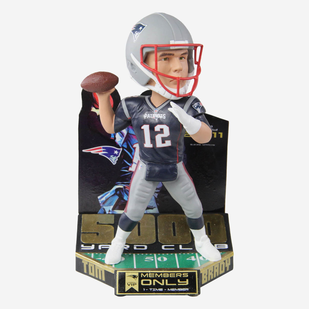 Tom Brady New England Patriots 5000 Passing Yard Bobblehead FOCO - FOCO.com