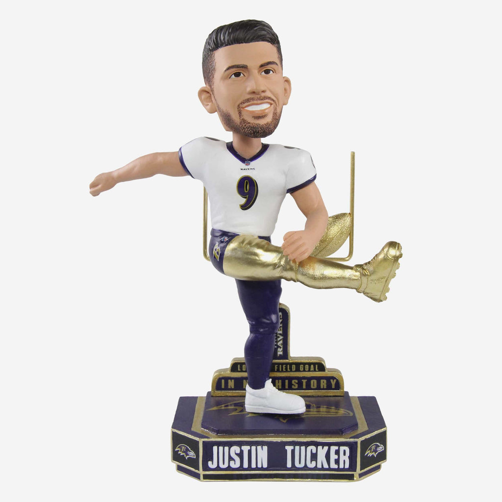 Justin Tucker Baltimore Ravens 66 Yard Field Goal Record Bobblehead FOCO - FOCO.com