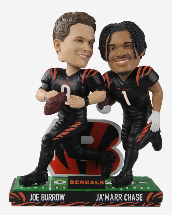Joe Burrow & Ja'Marr Chase Cincinnati Bengals Bobblemate Dual Bobblehead FOCO - FOCO.com