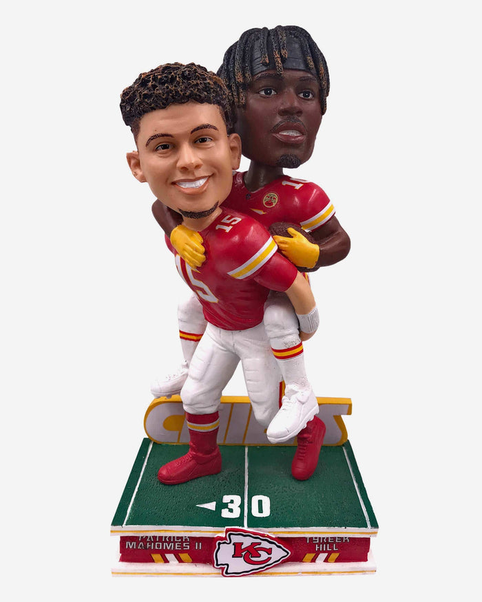 Patrick Mahomes & Tyreek Hill Kansas City Chiefs Piggyback Bobblehead FOCO - FOCO.com