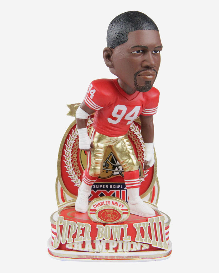 Charles Haley San Francisco 49ers Super Bowl XXIII Champions Commemorative Bobblehead FOCO - FOCO.com