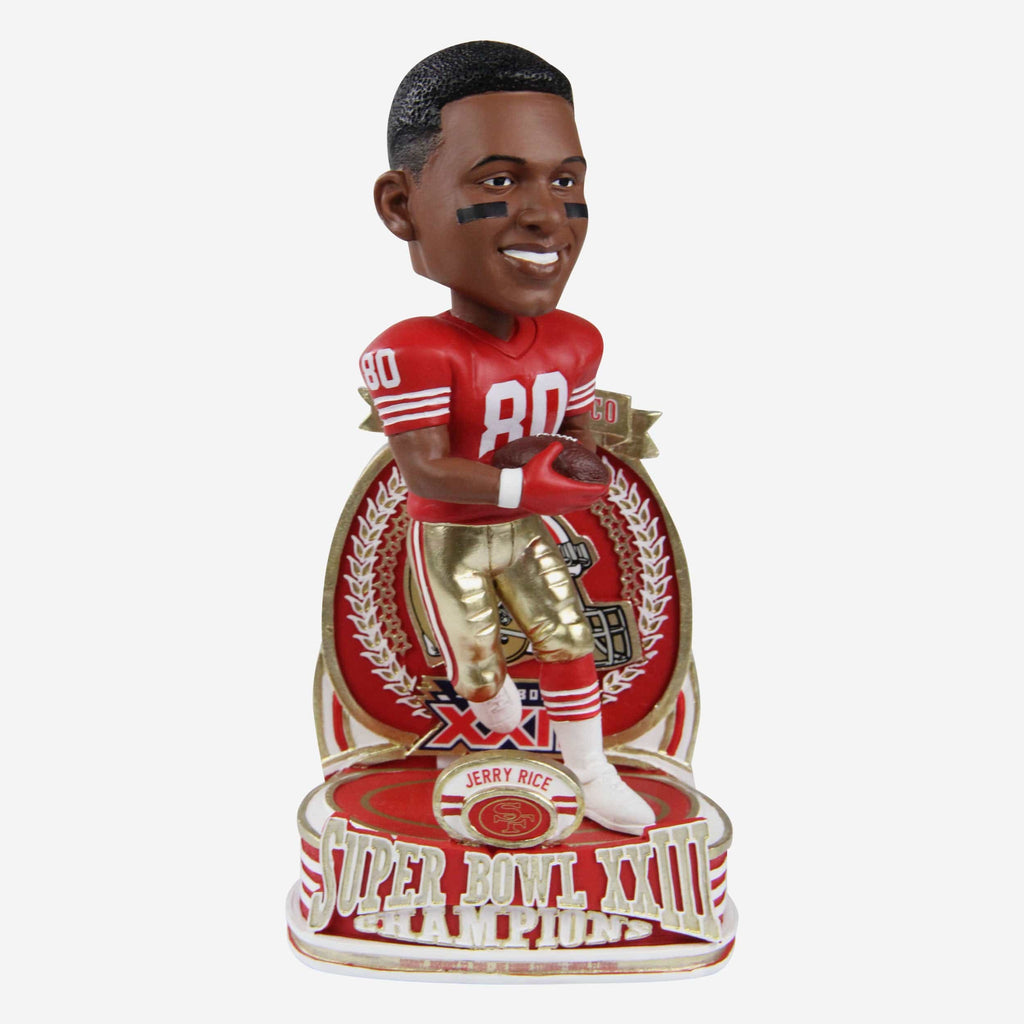 Jerry Rice San Francisco 49ers Super Bowl XXIII Champions Commemorative Bobblehead FOCO - FOCO.com