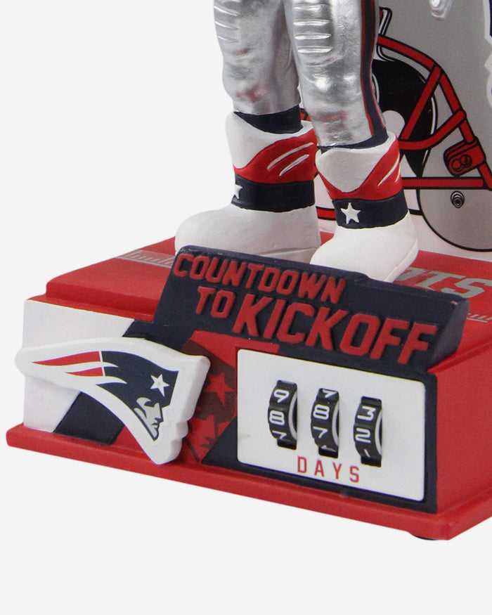 Pat The Patriot New England Patriots Countdown To Kickoff Mascot Bobblehead FOCO - FOCO.com