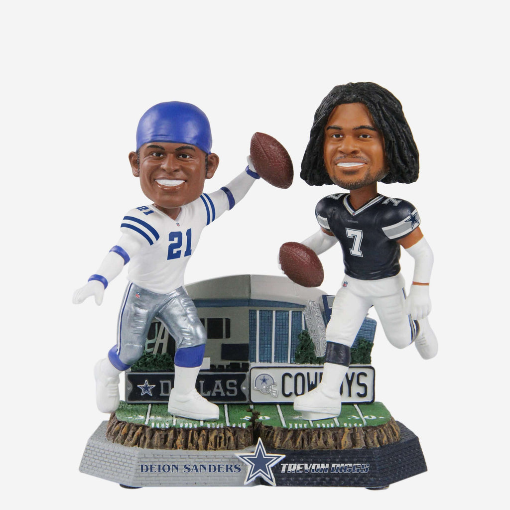 Deion Sanders & Trevon Diggs Dallas Cowboys Then And Now Bobblehead FOCO - FOCO.com