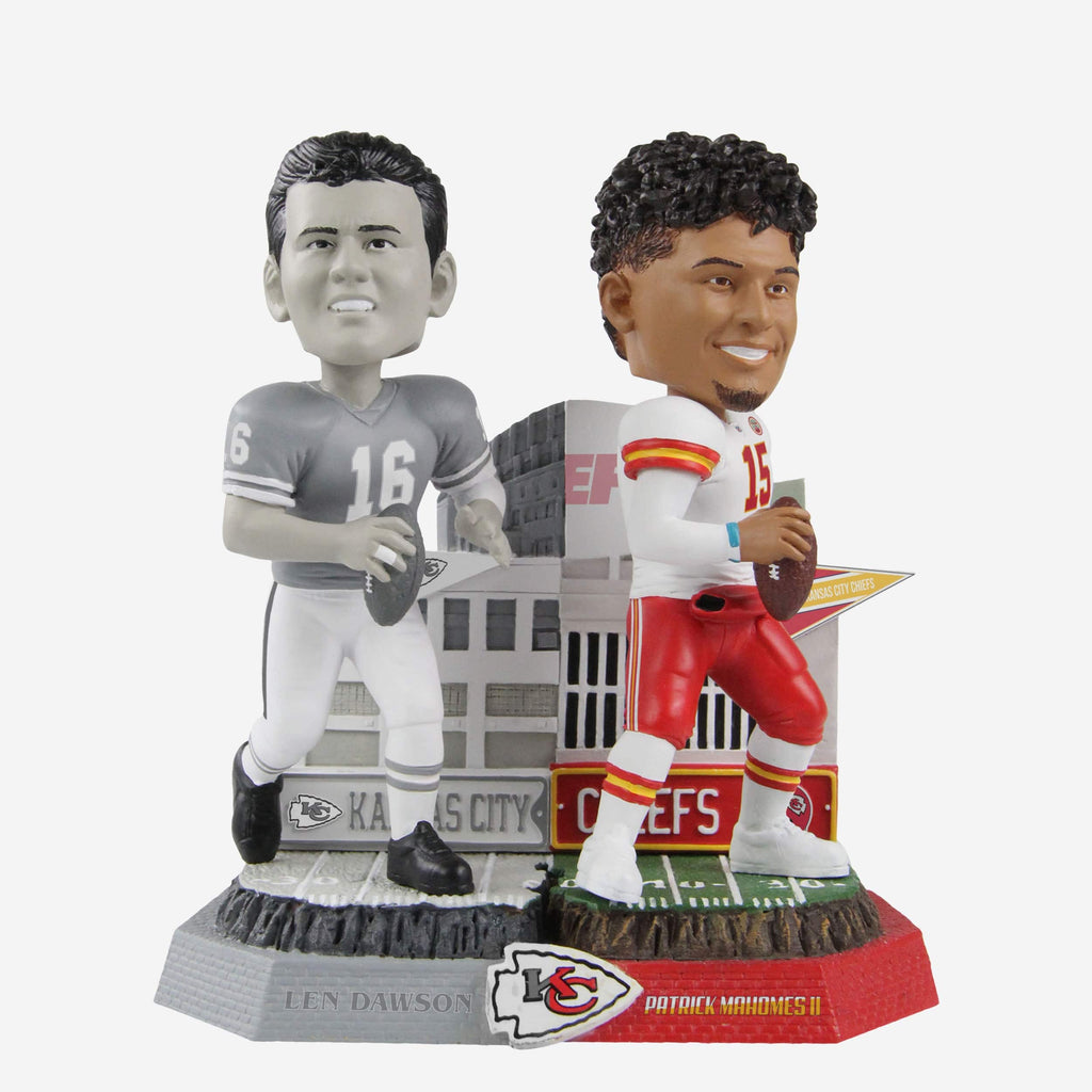 Len Dawson & Patrick Mahomes Kansas City Chiefs Then and Now Bobblehead FOCO - FOCO.com