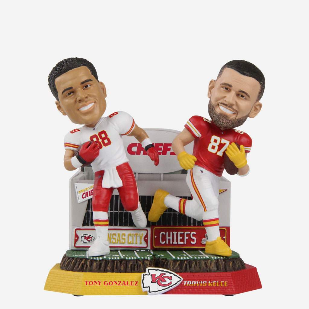 Tony Gonzalez & Travis Kelce Kansas City Chiefs Then And Now Bobblehead FOCO - FOCO.com